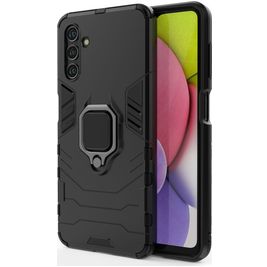 Mobigear Armor Ring Samsung Galaxy A13 5G Hülle Hardcase Backcover Stoßfest mit Ringhalter - Schwarz