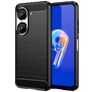Mobigear Brushed Slim ASUS Zenfone 10 Hülle Flexibles TPU Backcover - Schwarz