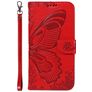 Mobigear Butterfly Samsung Galaxy S25 Hülle Klapphülle Geldbörse - Rot