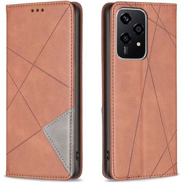 Mobigear Rhombus Slim HONOR 200 Lite Hülle Klapphülle - Braun