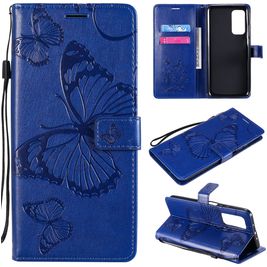 Mobigear Butterfly Xiaomi Mi 10T Pro Hülle Klapphülle Geldbörse - Blau