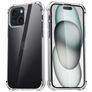 Mobigear Cushion Durchsichtig iPhone 15 Hülle Flexibles TPU Backcover Stoßfest - Transparent
