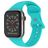 Mobigear Sport Dual Silikon Apple Watch Armband Pin-and-Tuck-Verschluss - 42/41/40/38 mm - Türkis