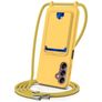 Mobigear Lanyard Card Samsung Galaxy S24 FE Silikon Handykette mit Kartenhalter - Gelb