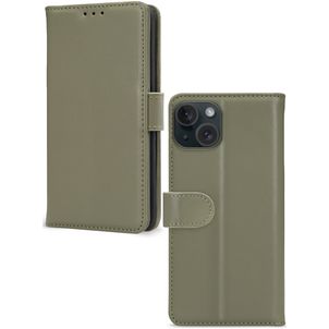 Mobilize Premium Gelly Wallet iPhone 15 Plus Hülle Klapphülle Geldbörse - Grün