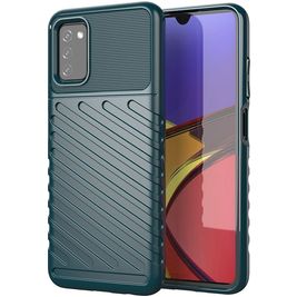 Mobigear Groove Samsung Galaxy A03s Hülle Flexibles TPU Backcover - Grün
