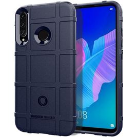 Mobigear Rugged Shield Huawei P40 Lite E Hülle Flexibles TPU Backcover Stoßfest - Blau