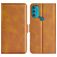 Mobigear Slim Magnet Motorola Moto G71 5G Hülle Klapphülle Geldbörse - Cognac