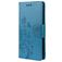 Mobigear Flowers Samsung Galaxy A33 Hülle Klapphülle Geldbörse - Blau