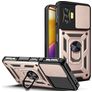 Mobigear Armor Ring Cam Slide POCO F4 GT Hülle Hardcase Backcover Stoßfest mit Ringhalter und Kamera Slider - Roségold