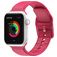 Mobigear Dashed Silikon Apple Watch Armband Dornschließe - 42/41/40/38 mm - Rot