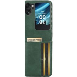 Mobigear Excellent Wallet OPPO Find N2 Flip Hülle Hardcase Backcover - Grün