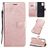 Mobigear Butterfly Samsung Galaxy A51 Hülle Klapphülle Geldbörse - Roségold