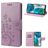 Mobigear Flowers Motorola Moto G52 Hülle Klapphülle Geldbörse - Lila