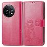 Mobigear Clover OnePlus 11 Hülle Klapphülle Geldbörse - Pink