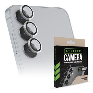 Striker Single Lens Samsung Galaxy S25 Panzerglas Gehärtetes Glas Kameralinsen Schutz - Hüllenfreundlich - Schwarz