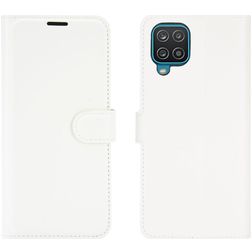 Mobigear Classic Samsung Galaxy A12 Klapphülle Portemonnaie - Weiß