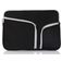 Mobigear Double Zipper Neopren Laptop Sleeve 12 Zoll Laptophülle - Schwarz