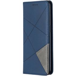 Mobigear Rhombus Slim OPPO Reno 4 Hülle Klapphülle - Blau