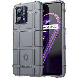 Mobigear Rugged Shield Realme 9 Pro Plus Hülle Flexibles TPU Backcover Stoßfest - Grau