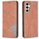 Mobigear Rhombus Slim Samsung Galaxy S24 FE Hülle Klapphülle - Braun