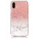Mobigear Marble iPhone XS Hülle Flexibles TPU Backcover - Weiß / Pink