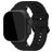 Mobilize Buckle Silikon Apple Watch Armband Dornschließe - 42/41/40/38 mm - Schwarz