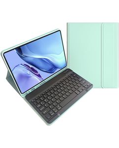 Mobigear Keys iPad 11 (2025) Hülle QWERTY Bluetooth Tastatur Klapphülle + Stifthalter - Minze