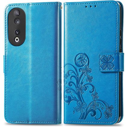 Mobigear Clover HONOR 90 Hülle Klapphülle Geldbörse - Blau