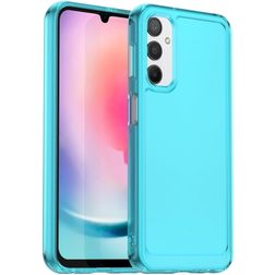 Mobigear Crystal Samsung Galaxy A24 Hülle Hardcase Backcover Stoßfest - Blau