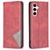 Mobigear Rhombus Slim Samsung Galaxy S24 FE Hülle Klapphülle - Rot