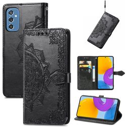 Mobigear Mandala Samsung Galaxy M52 Hülle Klapphülle Geldbörse - Schwarz