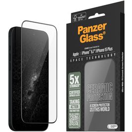 PanzerGlass Ceramic iPhone 16 Plus Gehärtetes Glas Displayschutz - Hüllenfreundlich