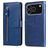 Mobigear Zipper iPhone 17 Pro Hülle Klapphülle Geldbörse - Blau