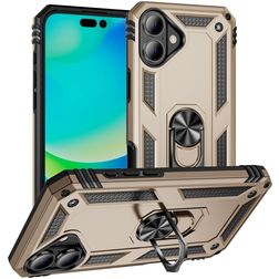 Mobigear Armor Ring iPhone 17 Hardcase Backcover Shockproof mit Ringhalter - Gold