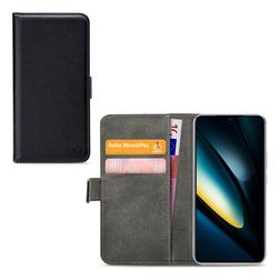 Mobilize Classic POCO F6 Pro Hülle Klapphülle Geldbörse - Schwarz