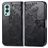 Mobigear Butterfly OnePlus Nord 2 Hülle Klapphülle Geldbörse - Schwarz