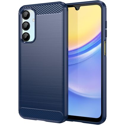 Mobigear Brushed Slim Samsung Galaxy A16 Hülle Flexibles TPU Backcover - Blau