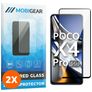 Mobigear Premium POCO X4 Pro 5G Panzerglas Gehärtetes Glas Displayschutz - Hüllenfreundlich - Schwarz (2er Pack)