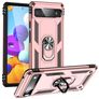Mobigear Armor Ring Google Pixel 6a Hülle Hardcase Backcover Stoßfest mit Ringhalter - Roségold