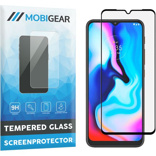 Mobigear Premium Motorola Moto E7 Plus Panzerglas Gehärtetes Glas Displayschutz - Hüllenfreundlich - Schwarz