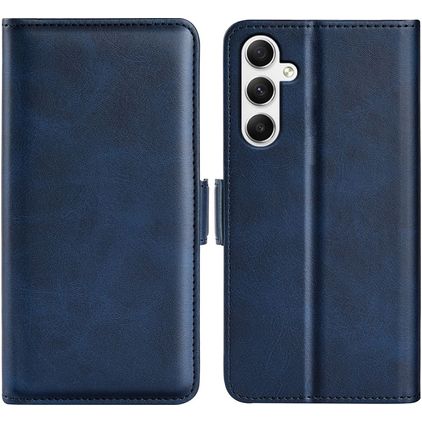 Mobigear Slim Magnet Samsung Galaxy A35 Hülle Klapphülle Geldbörse - Dunkelblau