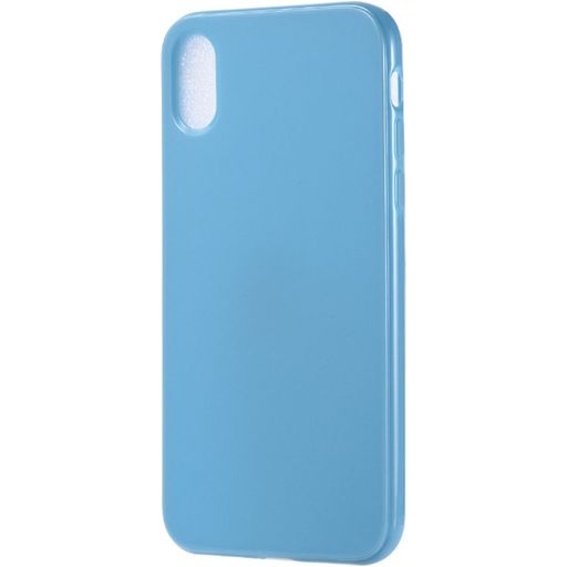 Mobigear Colors iPhone XS Hülle Flexibles TPU Backcover - Blau