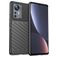 Mobigear Groove Xiaomi 12 Pro Hülle Flexibles TPU Backcover - Schwarz
