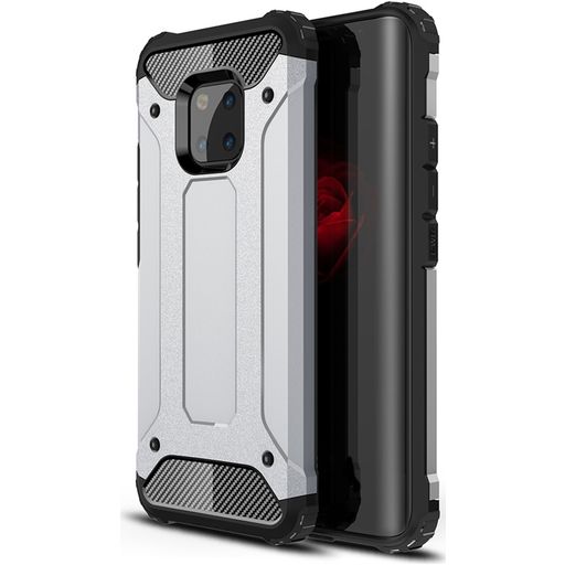 Mobigear Outdoor Huawei Mate 20 Pro Hülle Hardcase Backcover Stoßfest - Silber
