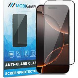 Mobigear Premium iPhone 16 Pro Max Panzerglas Gehärtetes Glas Displayschutz Anti-Glare - Hüllenfreundlich - Schwarz