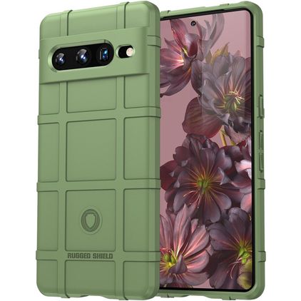 Mobigear Rugged Shield Google Pixel 7 Pro Hülle Flexibles TPU Backcover Stoßfest - Grün
