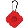 Mobigear Square Key Apple AirTag Hülle Flexibles Silikon Schlüsselanhänger - Rot