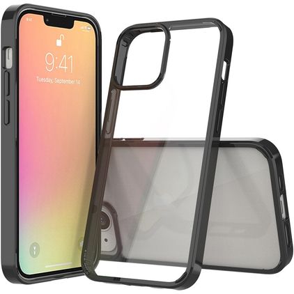 Mobigear Crystal iPhone 13 Hardcase Backcover - Schwarz