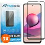 Mobigear Premium Xiaomi Redmi Note 10S Panzerglas Gehärtetes Glas Displayschutz - Hüllenfreundlich - Schwarz (3er Pack)